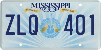 MS license plate ZLQ401