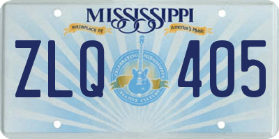 MS license plate ZLQ405
