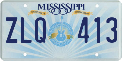 MS license plate ZLQ413