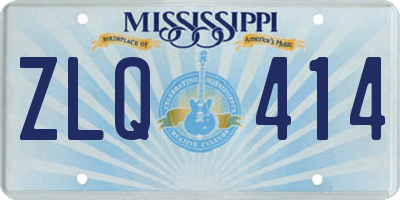 MS license plate ZLQ414