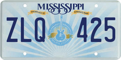 MS license plate ZLQ425