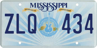 MS license plate ZLQ434