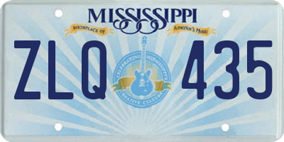 MS license plate ZLQ435