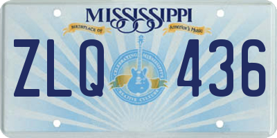 MS license plate ZLQ436