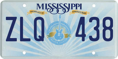 MS license plate ZLQ438