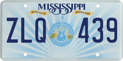 MS license plate ZLQ439