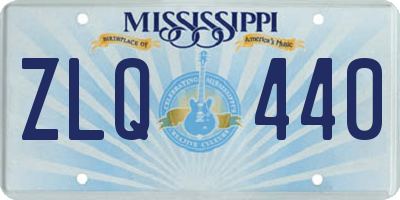 MS license plate ZLQ440
