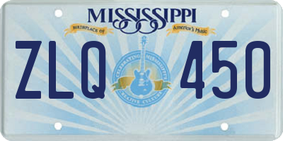 MS license plate ZLQ450