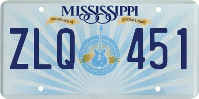 MS license plate ZLQ451