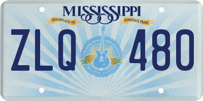 MS license plate ZLQ480