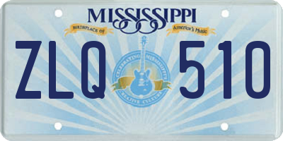 MS license plate ZLQ510