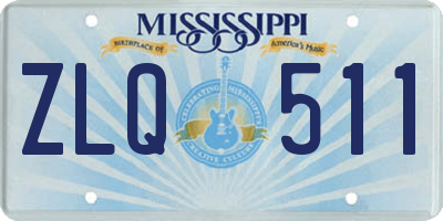 MS license plate ZLQ511
