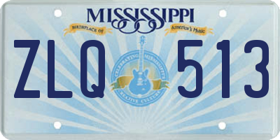 MS license plate ZLQ513
