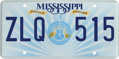 MS license plate ZLQ515
