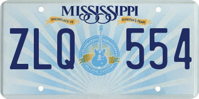 MS license plate ZLQ554