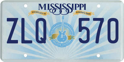 MS license plate ZLQ570