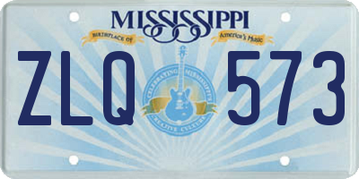 MS license plate ZLQ573