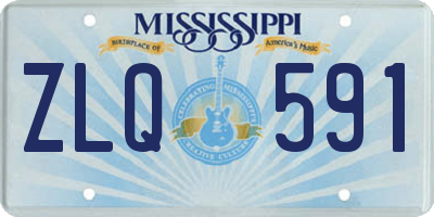 MS license plate ZLQ591