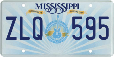 MS license plate ZLQ595