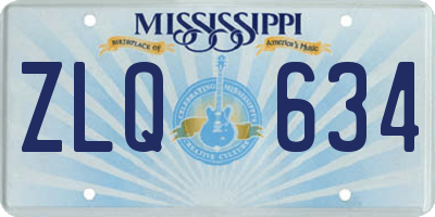 MS license plate ZLQ634