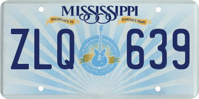 MS license plate ZLQ639