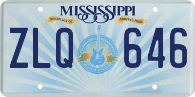 MS license plate ZLQ646