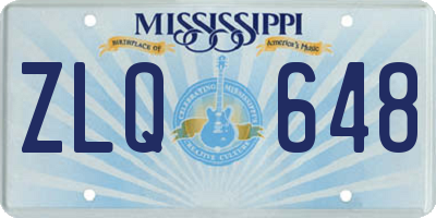 MS license plate ZLQ648