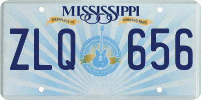 MS license plate ZLQ656