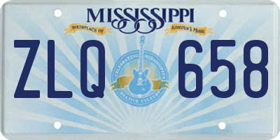 MS license plate ZLQ658