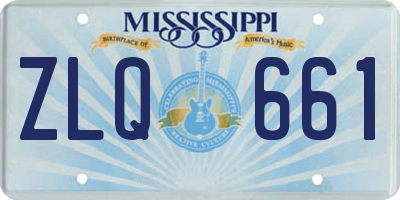 MS license plate ZLQ661