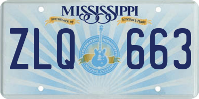 MS license plate ZLQ663