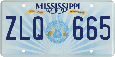 MS license plate ZLQ665