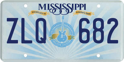 MS license plate ZLQ682