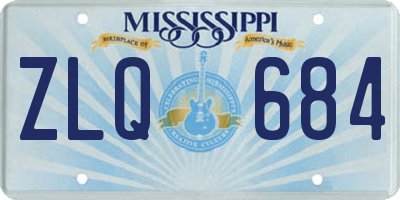 MS license plate ZLQ684
