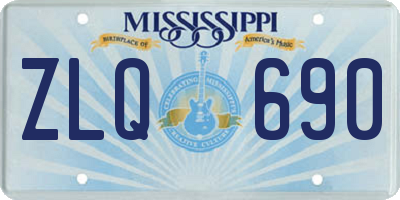 MS license plate ZLQ690