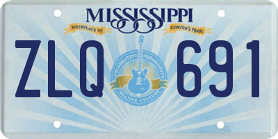 MS license plate ZLQ691