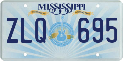 MS license plate ZLQ695