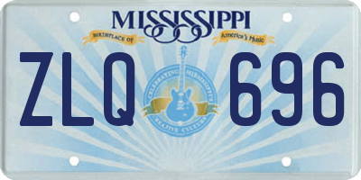 MS license plate ZLQ696