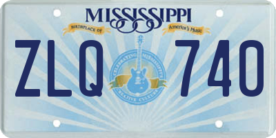 MS license plate ZLQ740
