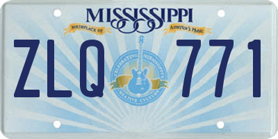 MS license plate ZLQ771