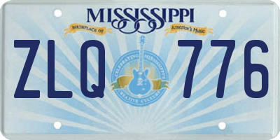 MS license plate ZLQ776