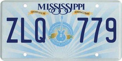 MS license plate ZLQ779