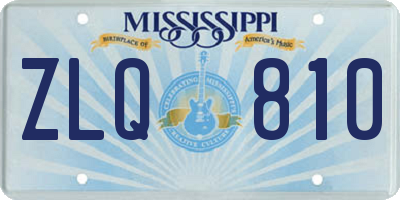 MS license plate ZLQ810
