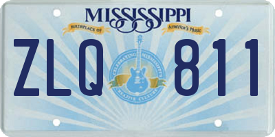 MS license plate ZLQ811