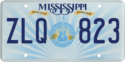 MS license plate ZLQ823