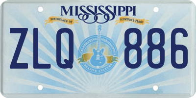 MS license plate ZLQ886
