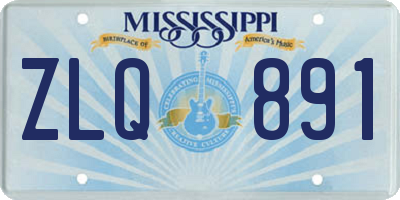 MS license plate ZLQ891
