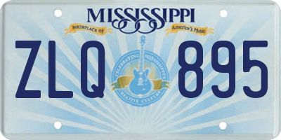 MS license plate ZLQ895