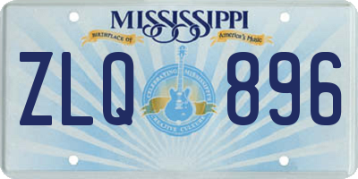 MS license plate ZLQ896