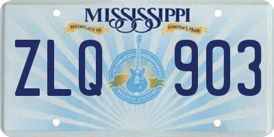 MS license plate ZLQ903